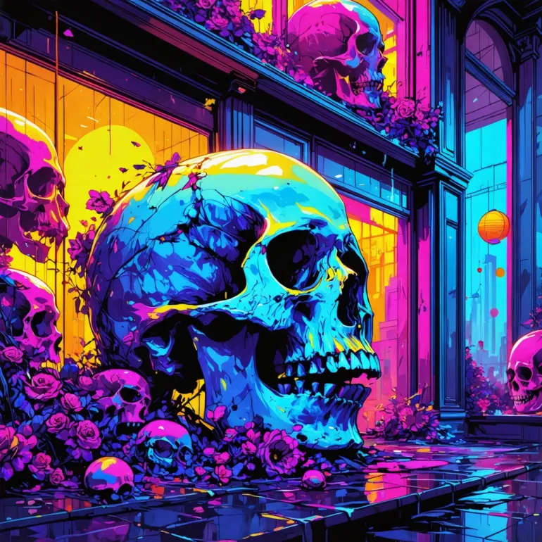 Skull Art: Edgy Design Symbolism: Skull drawings fuel bold aesthetics in tattoos and fashion.