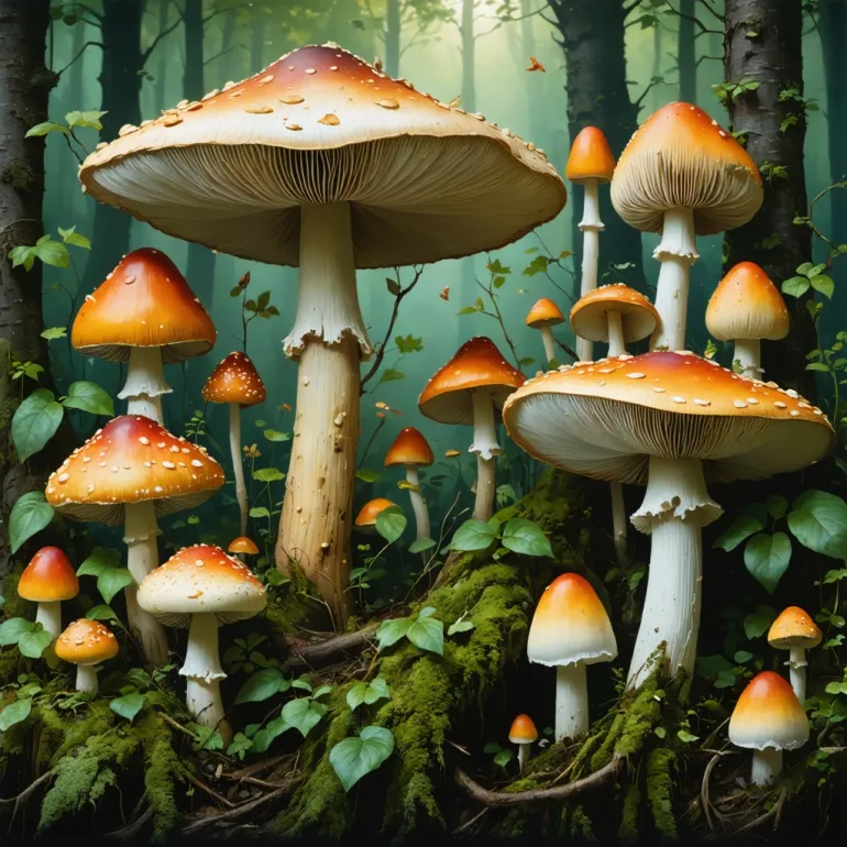 Mushroom Art: Fungi’s Whimsy: Mushroom drawings inspire earthy, creative design trends.
