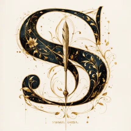 Cursive S: Typography’s Grace: The cursive S adds elegance to artistic lettering designs.